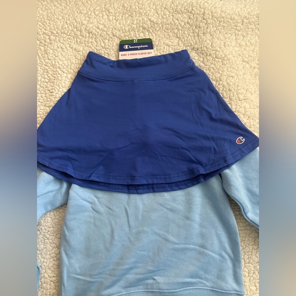 Champion Kids Light Blue Heart Logo Sweatshirt - Picture 2 of 5